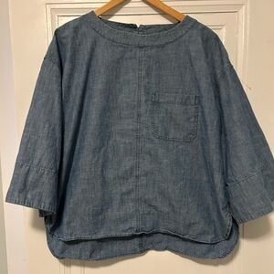 J. Crew Blue Denim Top